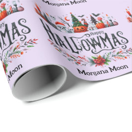Halloween Giftwrap Halloween Kerstmis Mashup Cadeaupapier