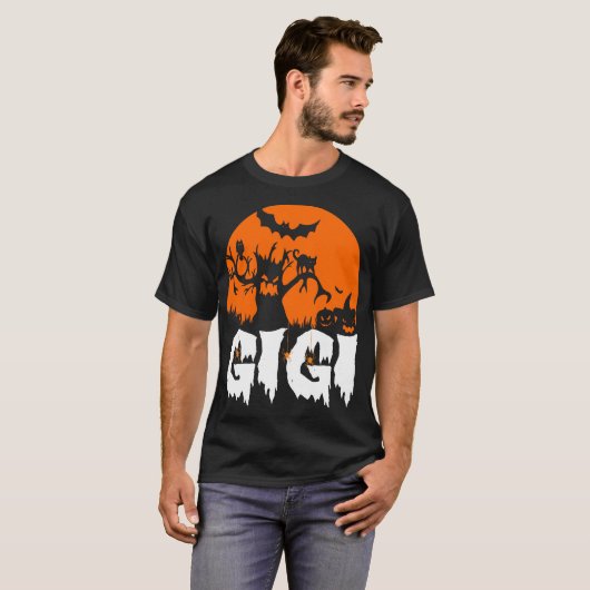 Halloween Gigi Scary 31 oktober cadeau T-shirt (Voorkant volledig)