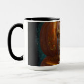 Halloween Ginger Tabby Kitten Leven in een pompoen Mok (Links)