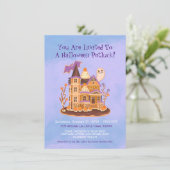 Halloween Gingerbread Haunted House Kaart (Staand voorkant)