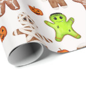 Halloween-gingerbreadpatroon inpakpapier (Rol Hoek)