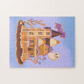 Halloween Gingerbrood House Jigzaag Puzzle Legpuzzel (Horizontaal)
