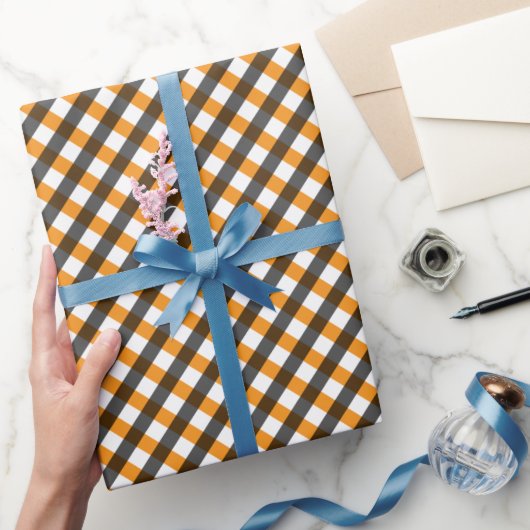 Halloween Gingham 10 Cadeaupapier (Geschenken)