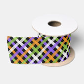 Halloween Gingham 1.2 Satijnen Lint (Spoel)