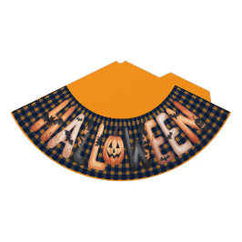 Halloween Gingham Lettering Feesthoedjes