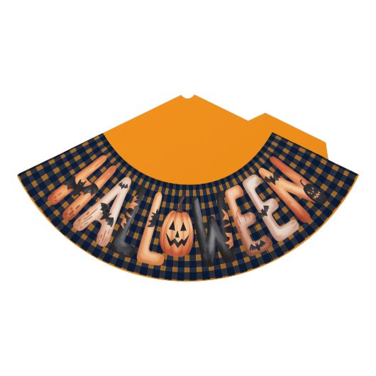 Halloween Gingham Lettering Feesthoedjes (Voorkant)