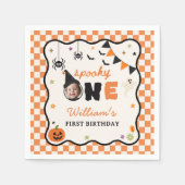 Halloween Gingham Verjaardagsservetten Servet (Voorkant)