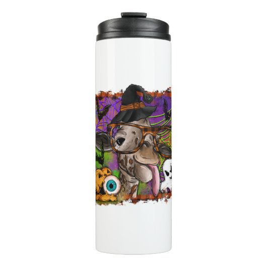 Halloween Giraffe Thermosbeker (Voorkant)