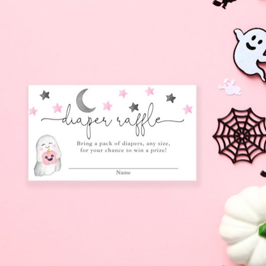 Halloween girl baby shower Daper-kaarten Informatiekaartje
