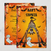 Halloween Girl Baby shower Funny Giraffe Kaart (Voorkant / Achterkant)