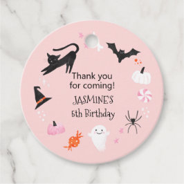 Halloween Girl Birthday Party Bedankjes Labels