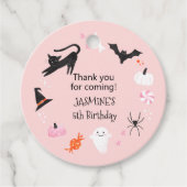 Halloween Girl Birthday Party Bedankjes Labels (Voorkant)