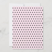 Halloween Girl Birthday Pink Black Polka dot Bedankkaart (Achterkant)