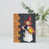 Halloween Girl Briefkaart (Staand voorkant)