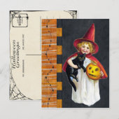 Halloween Girl Briefkaart (Voorkant / Achterkant)