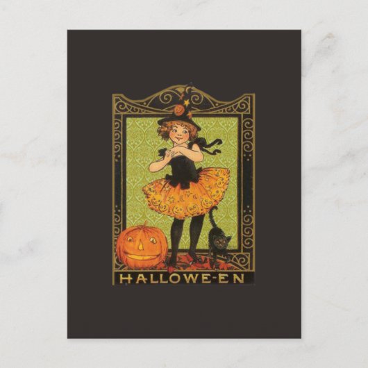  Halloween Girl Briefkaart (Voorkant)