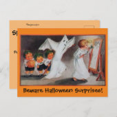  Halloween Girl Briefkaart Uitnodiging (Voorkant / Achterkant)