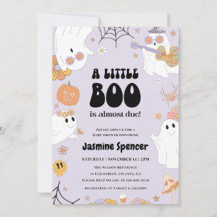 Halloween Girl een kleine boe is Baby shower Kaart