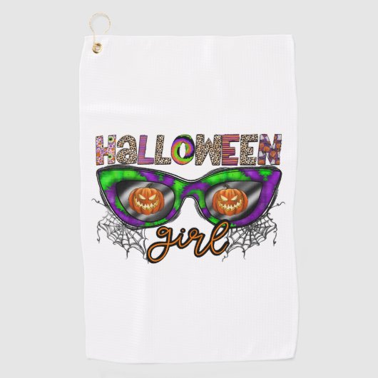 Halloween Girl Golfhanddoek (Voorkant)