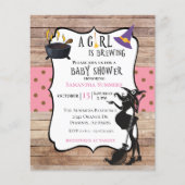 Halloween Girl is Brewing Witch Baby shower Pink (Voorkant)