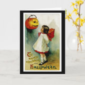 Halloween Girl Kaart (Gele Bloem)