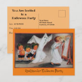 Halloween Girl Party Uitnodiging (Voorkant / Achterkant)