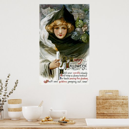  Halloween Girl Poster (Keuken)