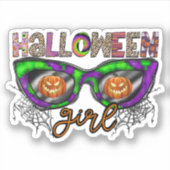 Halloween Girl Sticker (Voorkant)