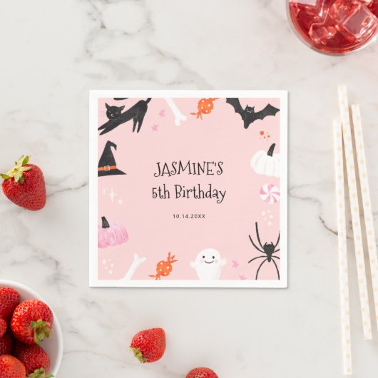 Halloween Girls Birthday Napkins Servet (Insitu)