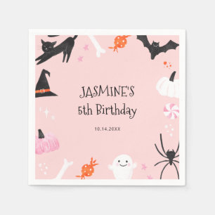 Halloween Girls Birthday Napkins Servet
