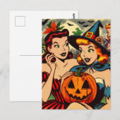 Halloween Girls Comics Briefkaart (Voorkant / Achterkant)