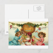 Halloween Girls Feestdagenkaart (Voorkant / Achterkant)