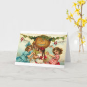 Halloween Girls Kaart (Gele Bloem)