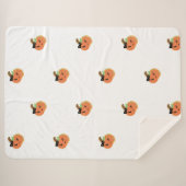 Halloween Girls Mini Pumpkin Cookies Sherpa Deken (Voorkant (horizontaal))