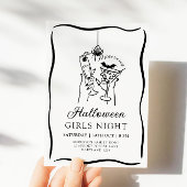 Halloween Girls Night Hand getrokken uitnodiging