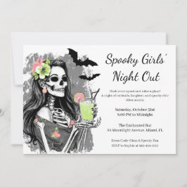 Halloween Girls Night Out | Spooky Cocktail Party Kaart