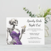 Halloween Girls Night Out | Spooky Cocktail Party Kaart (Staand voorkant)