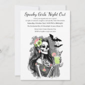 Halloween Girls Night Out | Spooky Cocktail Party Kaart (Voorkant)