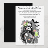 Halloween Girls Night Out | Spooky Cocktail Party Kaart (Voorkant / Achterkant)