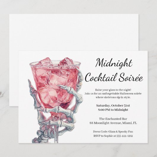 Halloween Girls Night Out | Spooky Cocktail Party Kaart (Voorkant / Achterkant)