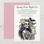 Halloween Girls Night Out | Spooky Cocktail Party Kaart (Voorkant / Achterkant)