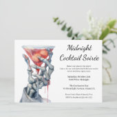 Halloween Girls Night Out | Spooky Cocktail Party Kaart (Staand voorkant)