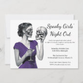 Halloween Girls Night Out | Spooky Cocktail Party Kaart (Voorkant)