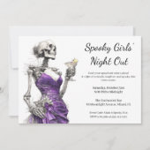 Halloween Girls Night Out | Spooky Cocktail Party Kaart (Voorkant)