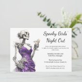 Halloween Girls Night Out | Spooky Cocktail Party Kaart (Staand voorkant)