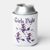 Halloween Girls Night Out Witches on Broomsticks Blikjeskoeler (Blikje Voorkant)