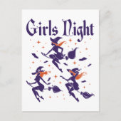 Halloween Girls Night Out Witches on Broomsticks Briefkaart (Voorkant)