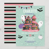 Halloween Girls Verjaardag House Party Ghosts Kaart (Voorkant / Achterkant)