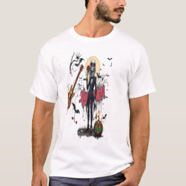 halloween gitaar graffiti kunst anime cool gezin t-shirt