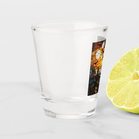 Halloween Glas in lood Art Shot Glass (Links)